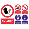 cartel multiseñal amianto