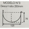 Tapa de encastre L-60mm Semicircular