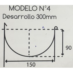 Tapa de encastre L-60mm Semicircular