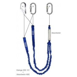 Eslinga doble elástica con absorbedor anticaídas modelo ABE + 2EE 101