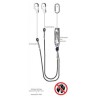 Eslinga ignífuga doble de seguridad y posicionamiento con absorbedor anticaídas modelo ABE + 2ES 201FLR