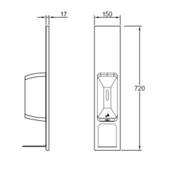 dosificador de gel pared