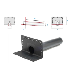 Cazoleta Salida Lateral Sección Circular en HDPE