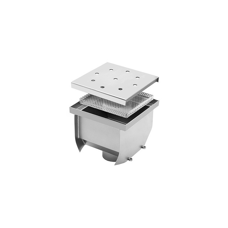 sumidero sifónico inox modelo industrial salida vertical