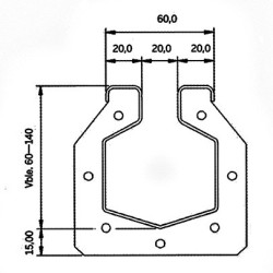 canal modular inoxidable modelo ranurado