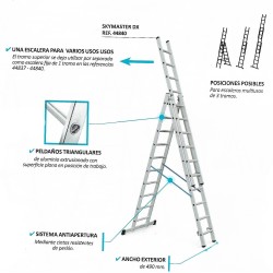 Escalera Skymaster DX 3 Tramos