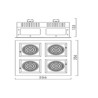Amaltea Luminaria 4 Bombillas PAR16