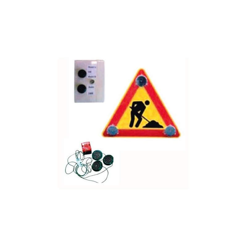 Juego de 3 luces para señales metálicas
