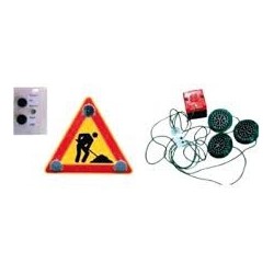 Juego de 3 luces para señales metálicas