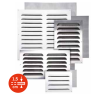 Rejillas ventilación de aluminio reforzadas con mosquiteras sin borde