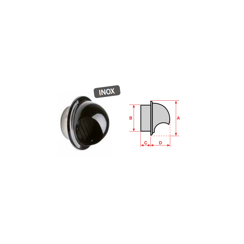 Rejilla inox negro empotrable