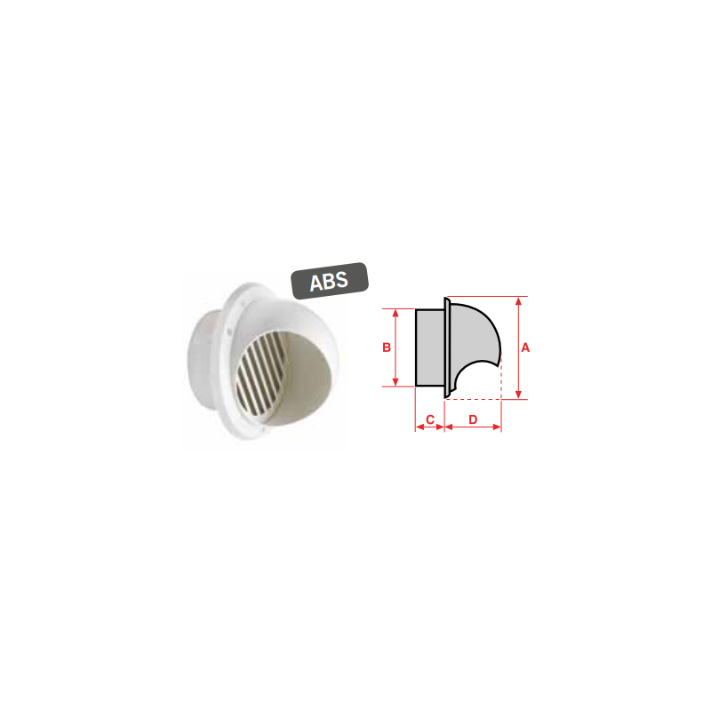 Rejilla ABS blanco empotrables