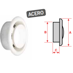 Difusor acero empotrar regulables