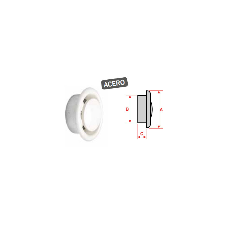 Difusor acero empotrar regulables
