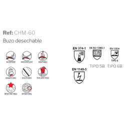Buzo de protección química