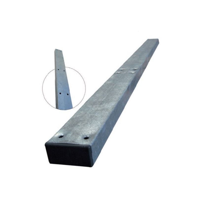Poste Rectangular Tapa Plástico Galvanizado Frío