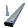 Poste Rectangular Tapa Plástico Galvanizado Frío