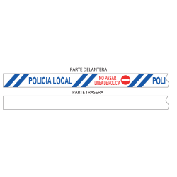 Cinta Señalización No Pasar Línea Policía 10cmx200m GG300
