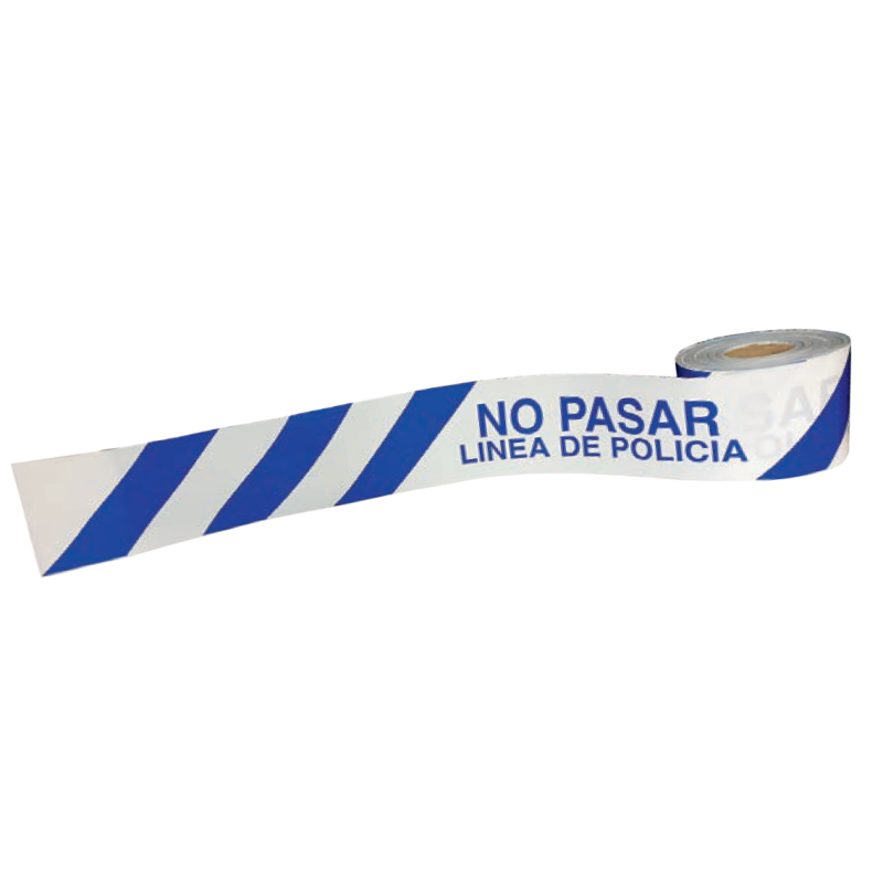 Cinta señalización policía local de 10cm x 200m Galga 300 Impresión a 1 cara