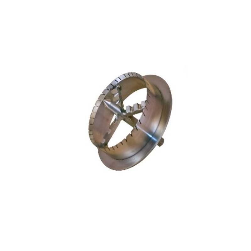 Accesorio de corte metálica para la realización de cavidad en la lana mineral