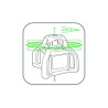 Pack laser rotativo verde