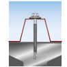 Tornillo viga autoperforante punta broca nº5 Cincado + EPDM