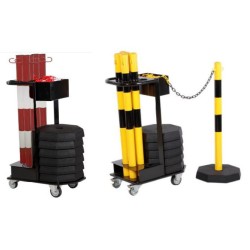 Carrito para transporte de postes y bases