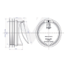 Válvula Antirretorno de diámetro 110 mm para WC