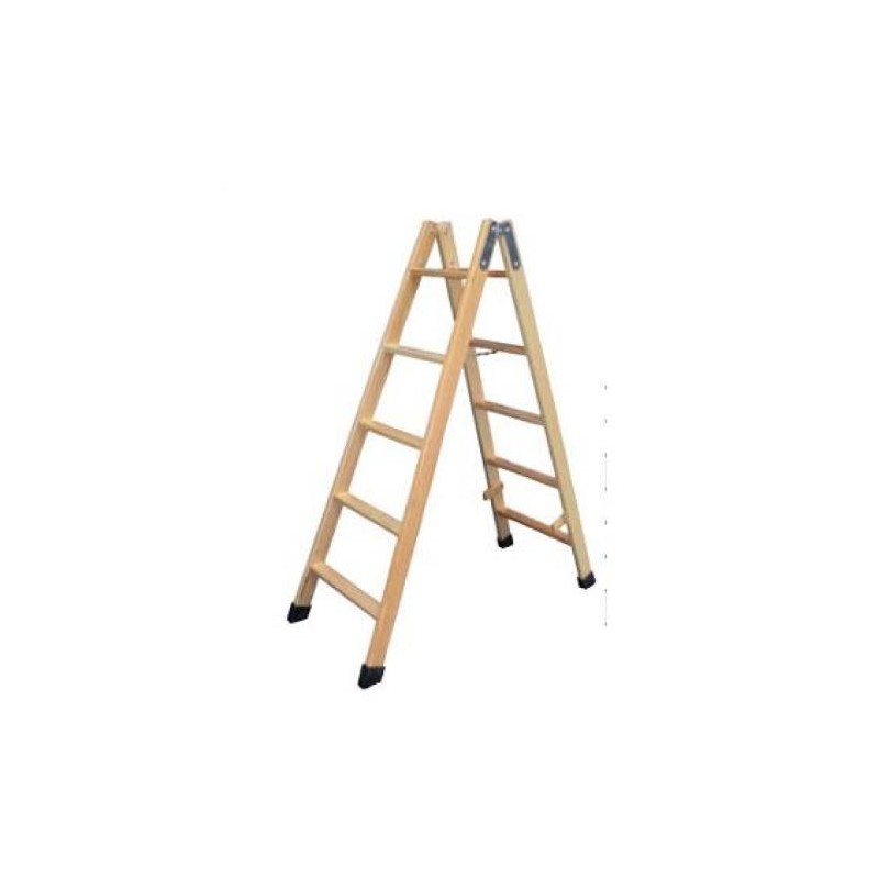 Escalera Tijera Madera Peldaño Ancho