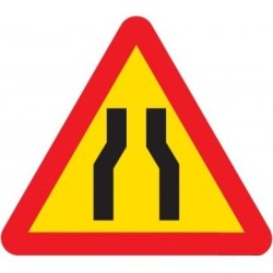 Señal Estrechamiento de la calzada P-17 en Acero