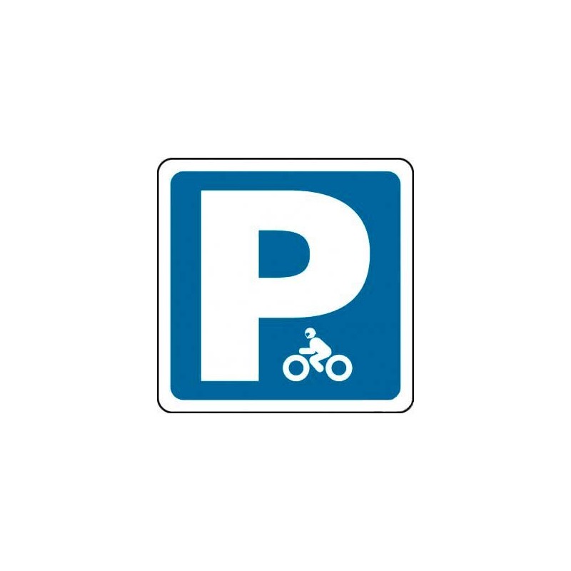 Señal MOPU S-17d Estacionamiento reservado para motocicletas Cuadrada en Acero