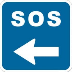 Señal MOPU S-27 SOS Cuadrada en Acero