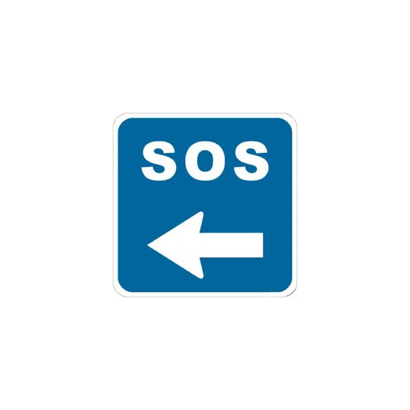 Señal MOPU S-27 SOS Cuadrada en Acero