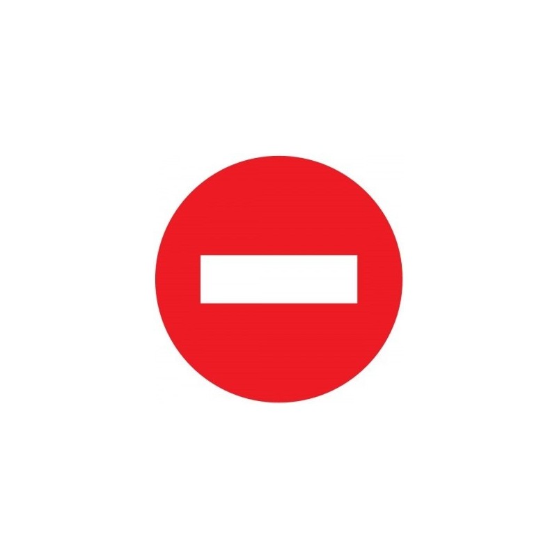 Señal MOPU R-101 Dirección prohibida en Acero