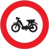 Señal MOPU R-105 Entrada prohibida a ciclomotores en Acero