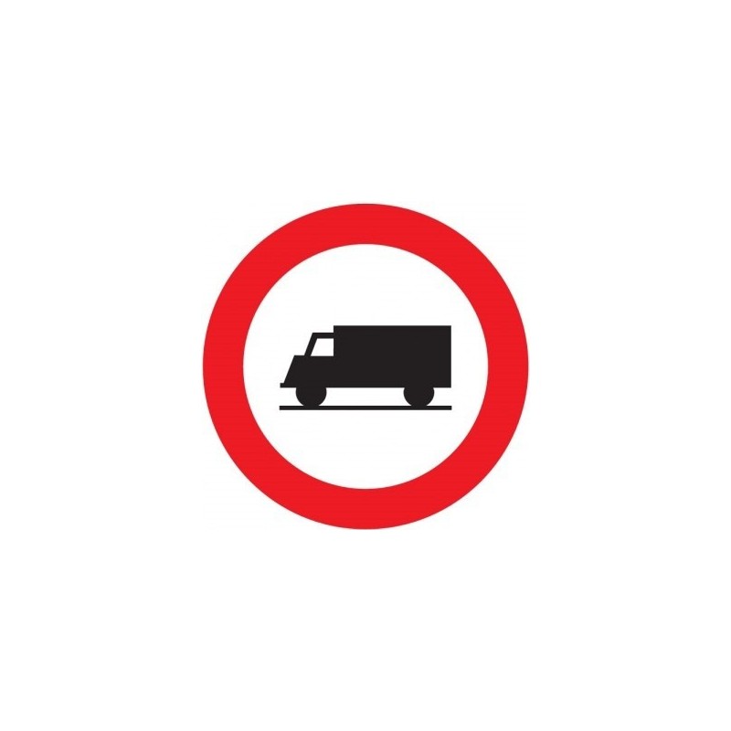 Señal MOPU R-106 Entrada prohibida a transporte de mercancías en Acero