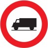 Señal MOPU R-106 Entrada prohibida a transporte de mercancías en Acero