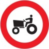 Señal MOPU R-111 Entrada prohibida a vehículos agrícolas de motor en Acero