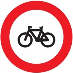 Señal MOPU R-114 Entrada prohibida a ciclos en Acero