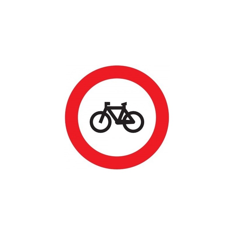 Señal MOPU R-114 Entrada prohibida a ciclos en Acero