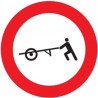 Señal MOPU R-115 Entrada prohibida a carros de mano en Acero
