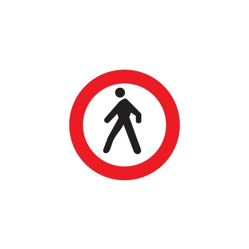 Señal MOPU R-116 Entrada prohibida a peatones en Acero