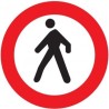 Señal MOPU R-116 Entrada prohibida a peatones en Acero