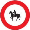 Señal MOPU R-117 Entrada prohibida a animales de montura en Acero