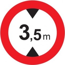 Señal MOPU R-205 Limitación de altura en Acero