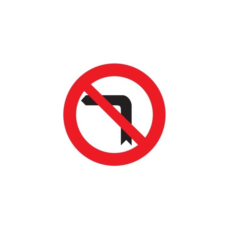 Señal MOPU R-303 Giro a la izquierda prohibido en Acero