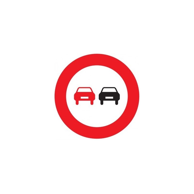 Señal MOPU R-305 Adelantamiento prohibido en Acero