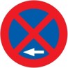 Señal MOPU R-307b Parada y estacionamiento prohibido a la izquierda en Acero
