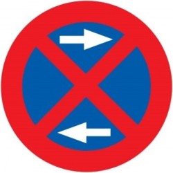 Señal MOPU R-307c Parada y estacionamiento prohibido a ambos lados
