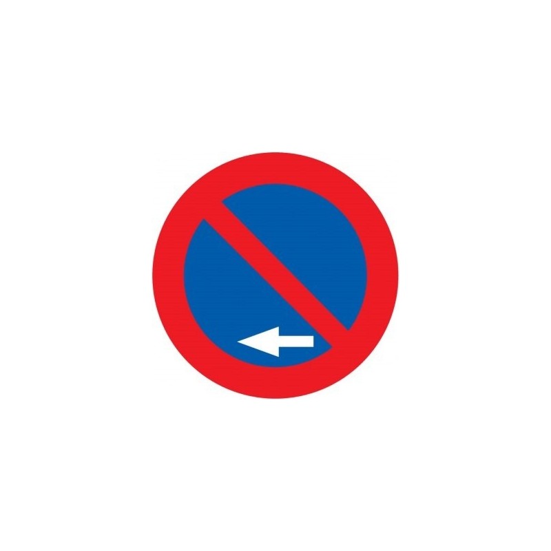 Señal MOPU R-308g Estacionamiento prohibido a la izquierda en Acero